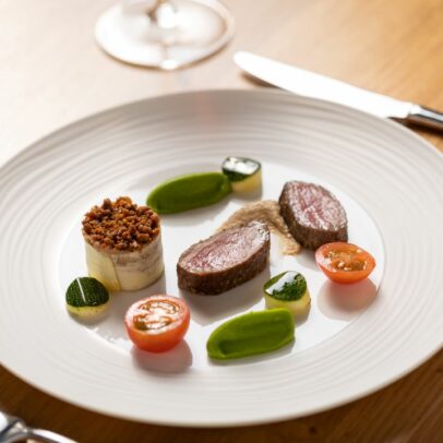 a plate of fine food